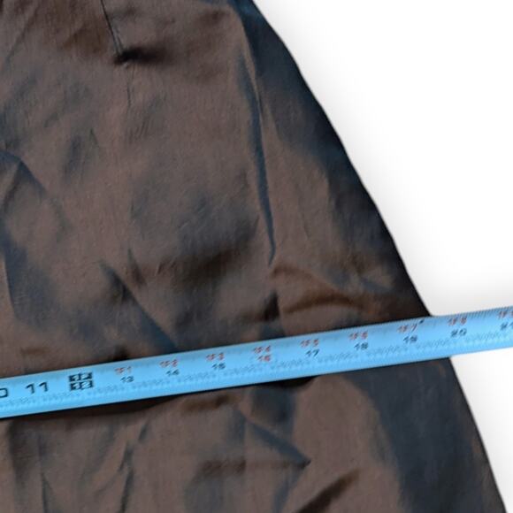 90's Olsen Collection Skirt US 6 brown blue damask color shift - Picture 6 of 7